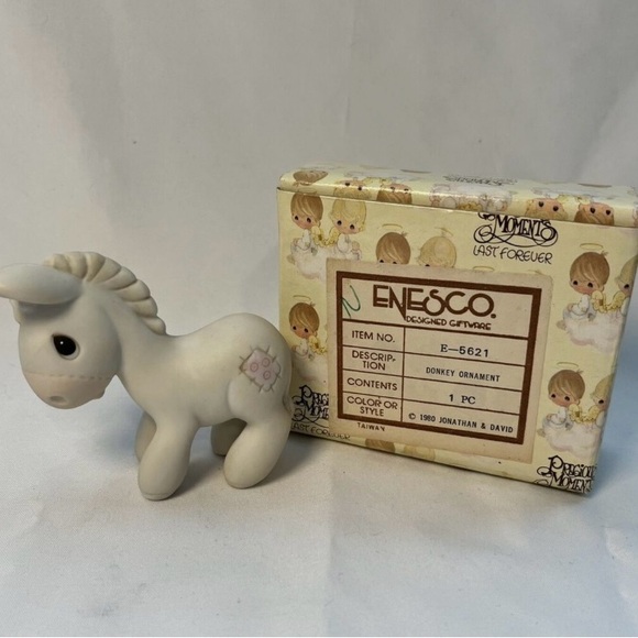 12 Pieces, Vintage rare Precious moments Nativity with wooden manger. - Picture 3 of 6